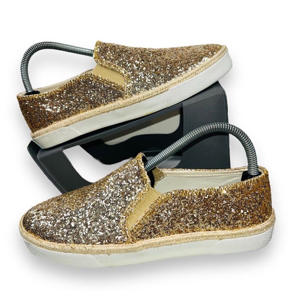 Jack Rogers Tucker Slip-on Casual Sneaker Gold Glitter Women's 7.5